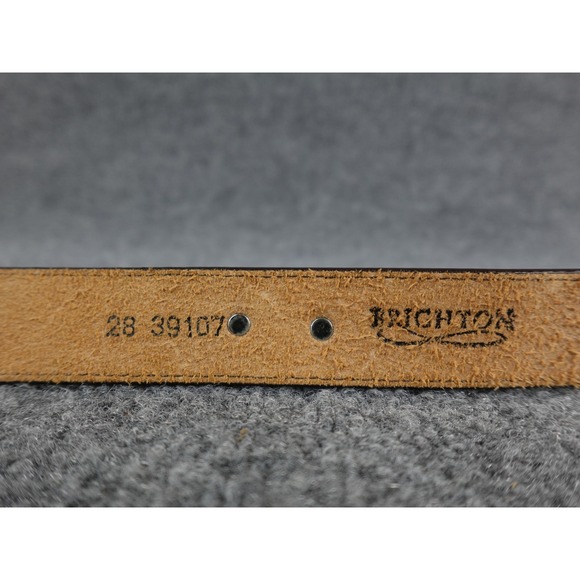 Brighton Leather‎ Western Belt Silver Buckle Embellishments Size 28